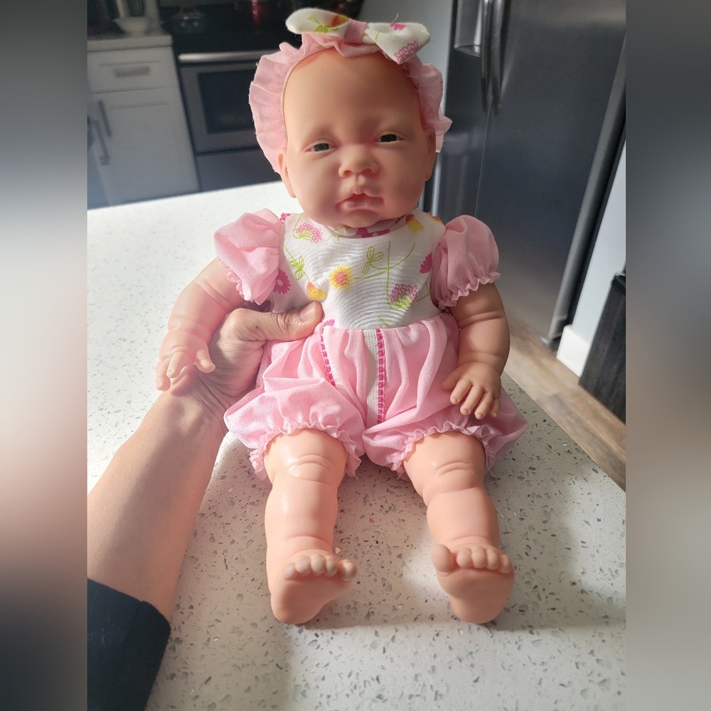14" Reborn J Berna Green Eyes Baby Doll